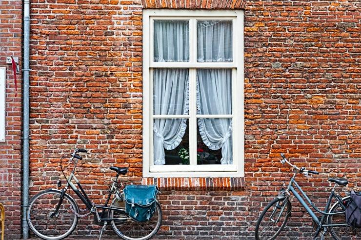Window and Bicycles in Holland